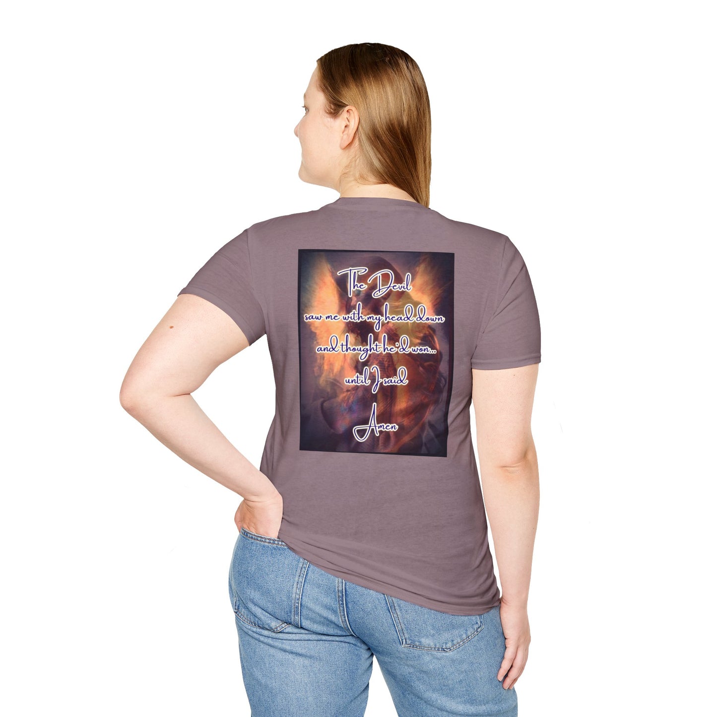 Inspiring Unisex Softstyle T-Shirt - The Devil Saw Me With My Head Down